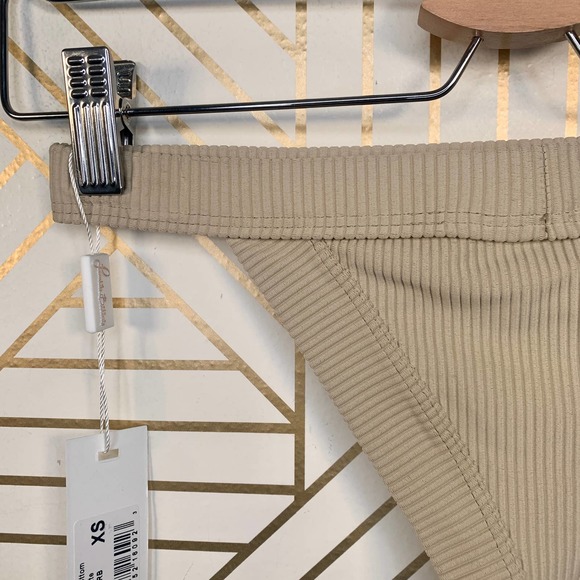 Frankie's Bikinis Cole Ribbed Cheeky Bottom Latte - Picture 6 of 8